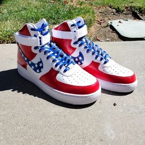 Mens size 13 Airforce 1s custom painted